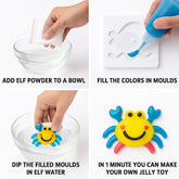 Magic Water Jelly Clay (4 Pieces) | Transformative 3D Art Experience | With Corrugated Box